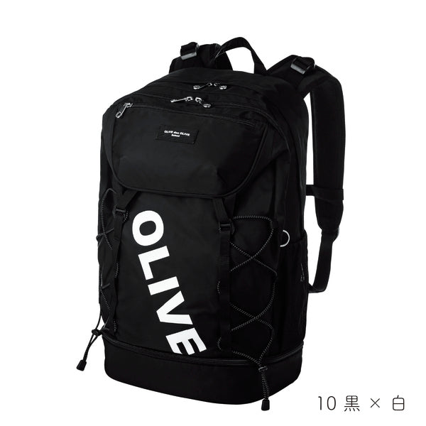 OLIVE des OLIVE School ビックプリントデイバック 2K30037 ♯10(黒×白)