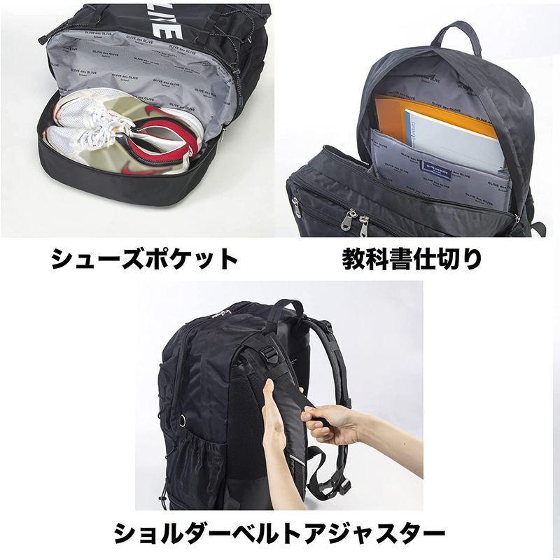 OLIVE des OLIVE School ビックプリントデイバック 2K30037 ♯10(黒×白)