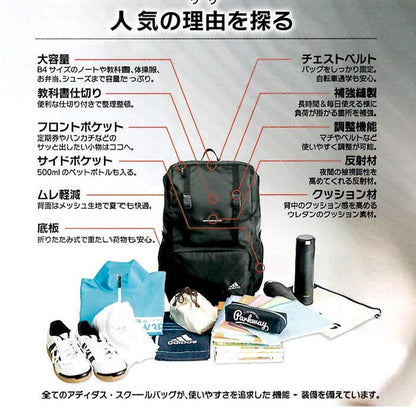 adidas デイパック　ＹⅭ59039　♯01（クロ）