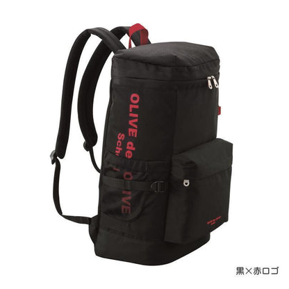 OLIVE des OLIVE School サイドファスナー付きロゴプリントデイパック　2K30032