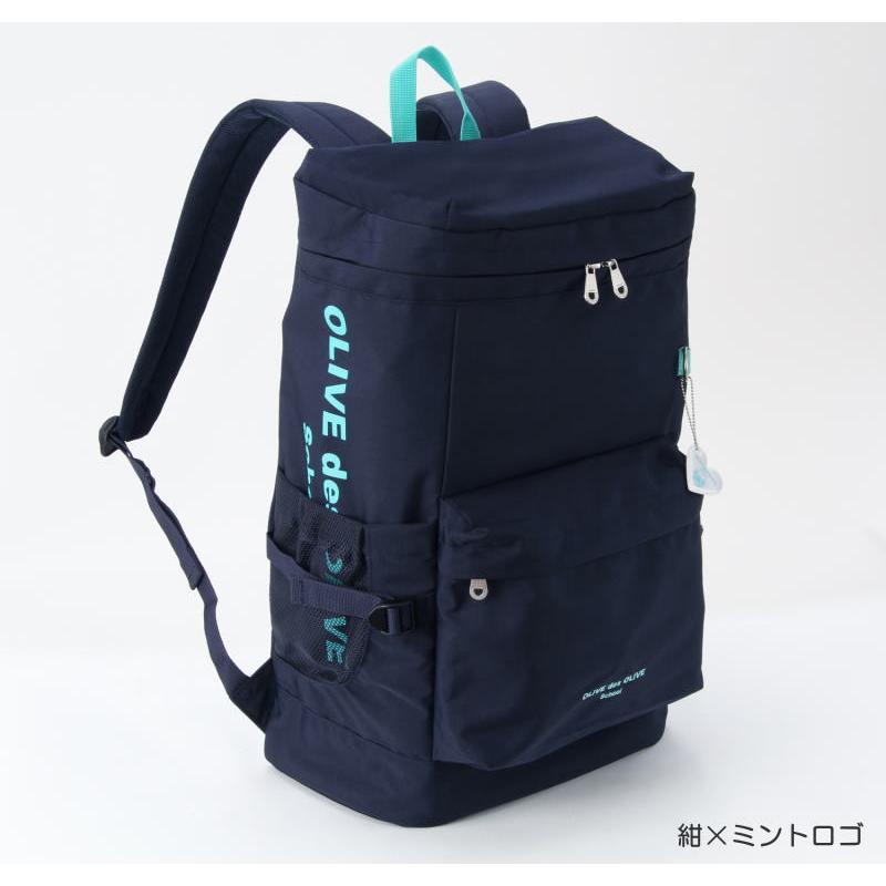 OLIVE des OLIVE School サイドファスナー付きロゴプリントデイパック　2K30032